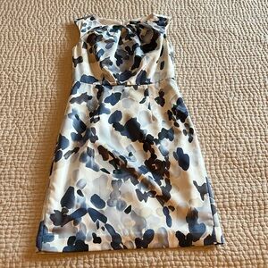 Ann Taylor women’s dress blue watercolor pattern NWT 0P